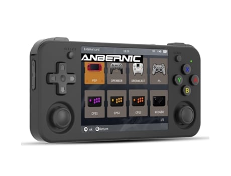 Consola Retro de Jogos Portátil Anbernic Rg35xx H Preta