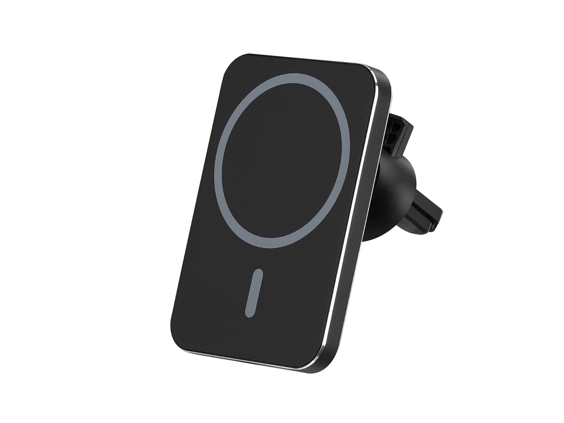 Suporte Magnético Para Carro Com Carregamento Sem Fio De 15 W - Preto