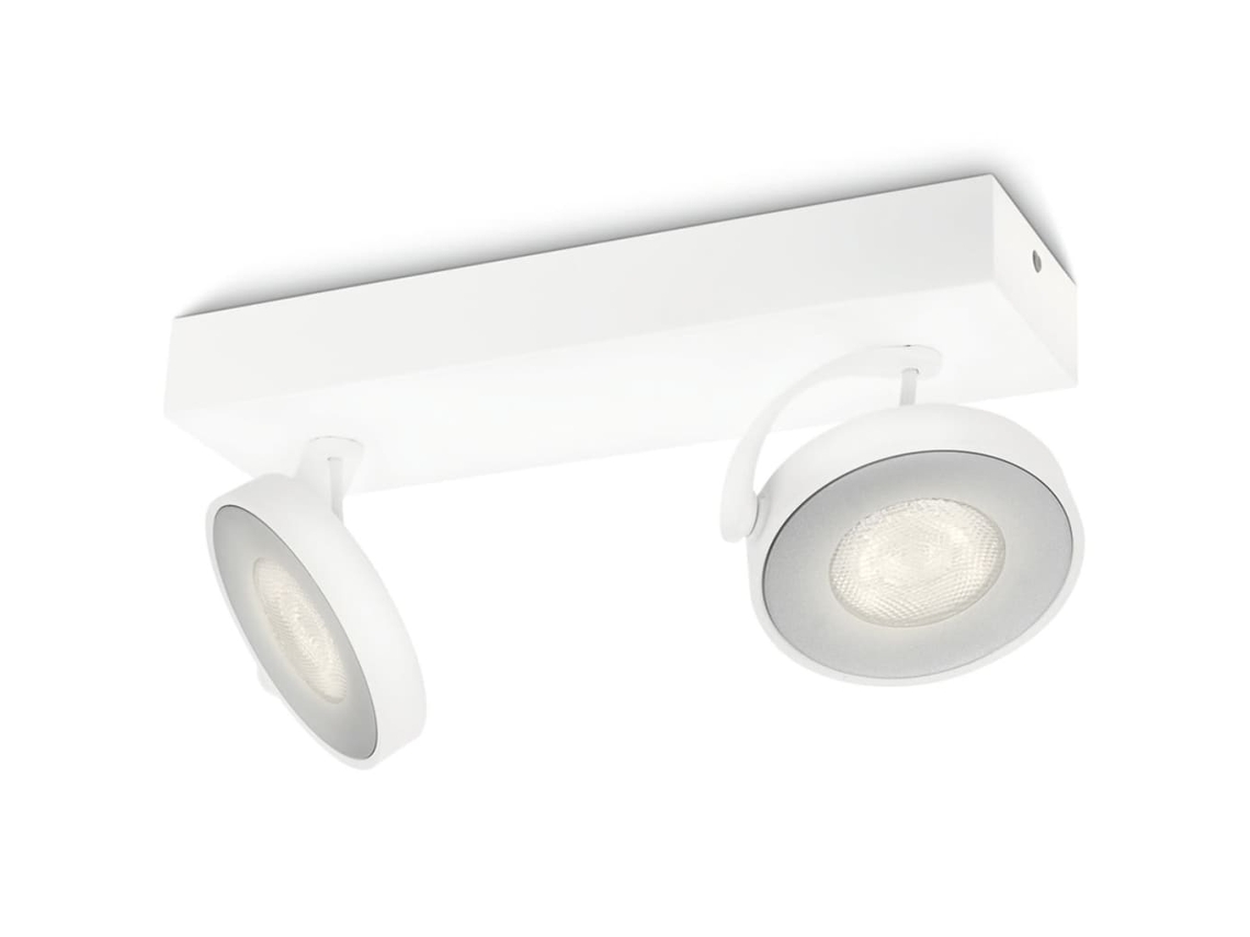 Holofote duplo PHILIPS Branco Metal