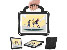 Capa rígida com suporte para iPad 10.2 (2019) (2020) Air 10.5 (2019) e Hengrongshen (2021), preta