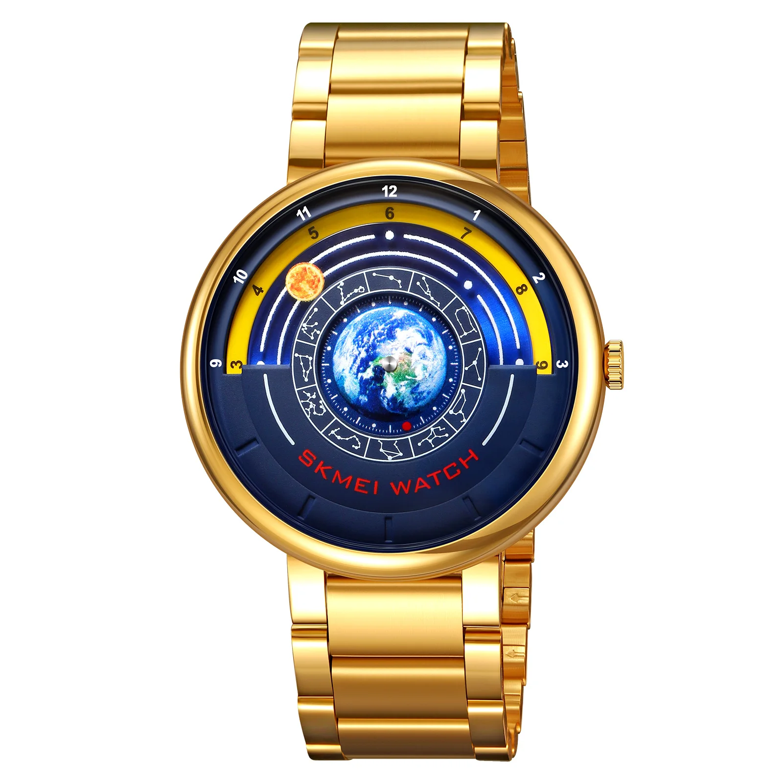 Relógio Militar MDUG Esportivo Digital Cronógrafo, Resistente à Água (dourado e Branco)