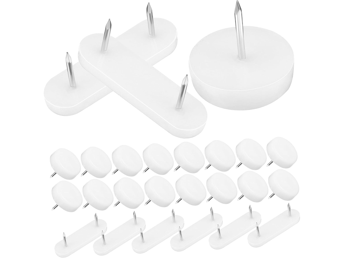 Conjunto De 1 Pino Plástico Com Cabeça Dupla E Redondo Para Proteção Dos Pés Da Cadeira, Redução De Ruído E Deslizamento
