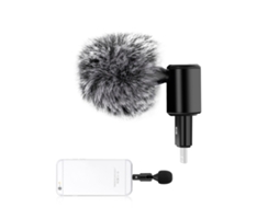 Microfone unidirecional ajustável para telemóvel com interface 3.5mm, preto | XIAOMOYU