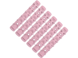 Mecanismos de Encadeamento Metálicos, 6 Folhas para Folhetos Soltos, Formato A7, Rosa, Conjunto de 6 Peças para Uso em