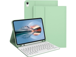Capa Com Teclado Para Tablet Lurelia, Compatível Com I Pad 10ª Geração (10,9", 2022, Verde Fresco, Teclado Bluetooth, Rato 2.4g