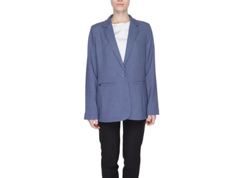 Blazer De Mulher Street One Blazers Long Blue Azul (46)