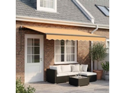 Vidaxl Toldo Retrátil Areia 600 × 300 Cm Tecido E Alumínio