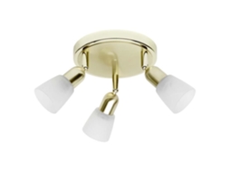 Sofia 3 Luminárias de Teto Diâmetro 20 Cm E14 40W Latão e Branco BRILLIANT