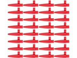 Conjunto de 100 Bicos Plástico Vermelho para Inflar, com Ampla Compatibilidade Colchões e Bolas Ar. CHABERLU