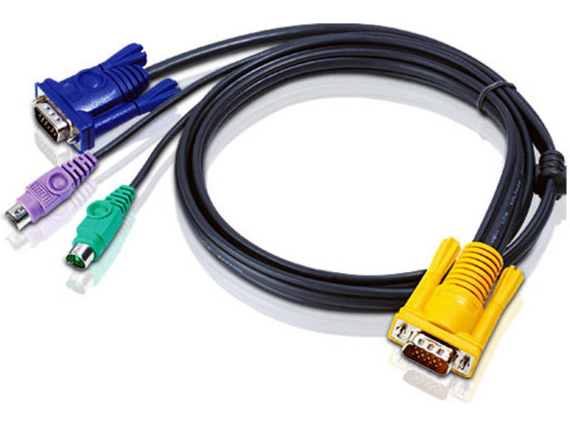 Adaptador ATEN (HDB15 e PS/2 - SPHD15 - 10 m - Preto)