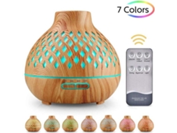 Difusor de Óleos Essenciais, Umidificador Ultrassônico de 400ml com Luzes Led de 7 Cores para Casa, Yoga, Escritório e Spa BRILVIBERA