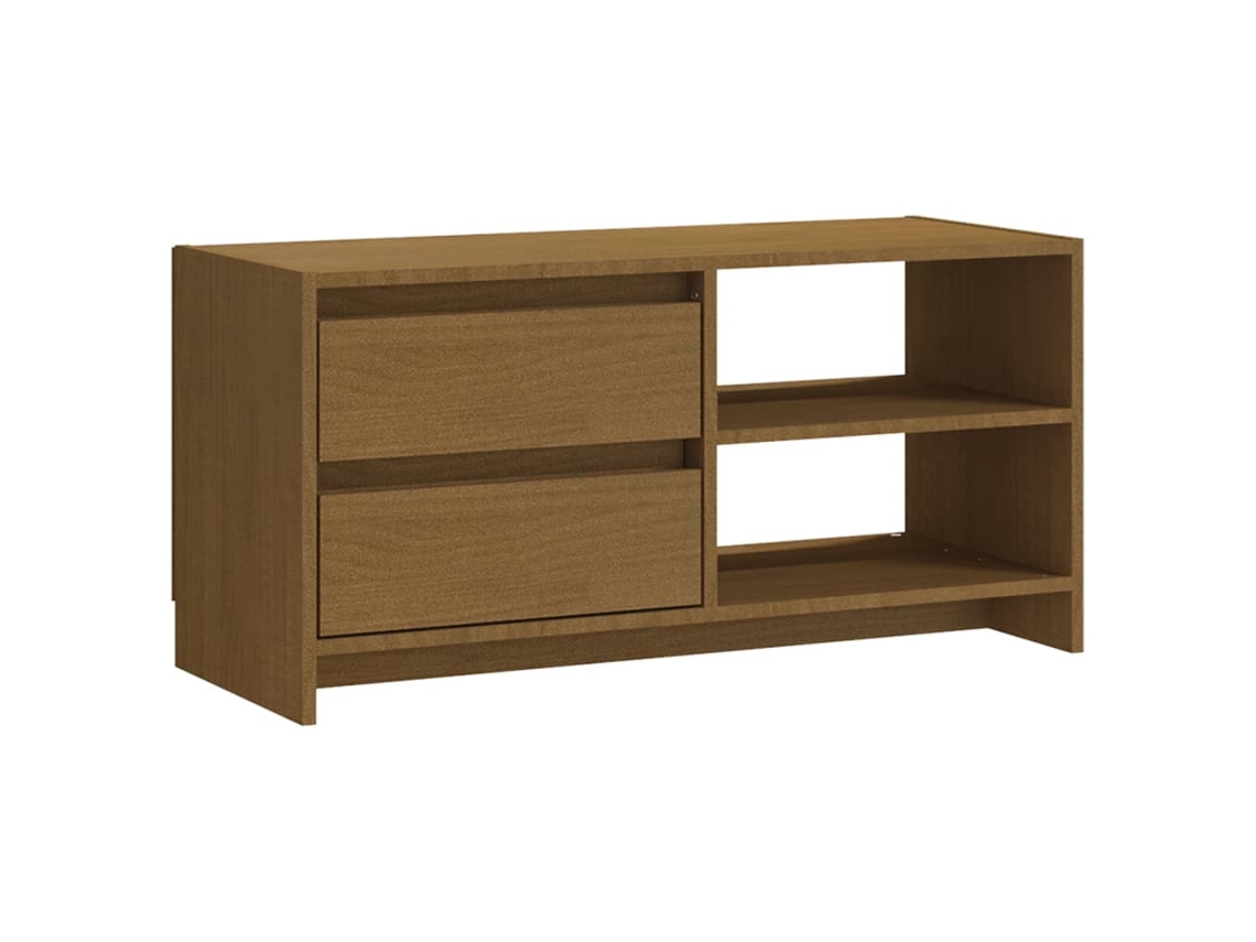 Tv Móvel 80x31x39 Cm Pinho Maciço Castanho Mel MAISON EXCLUSIVE