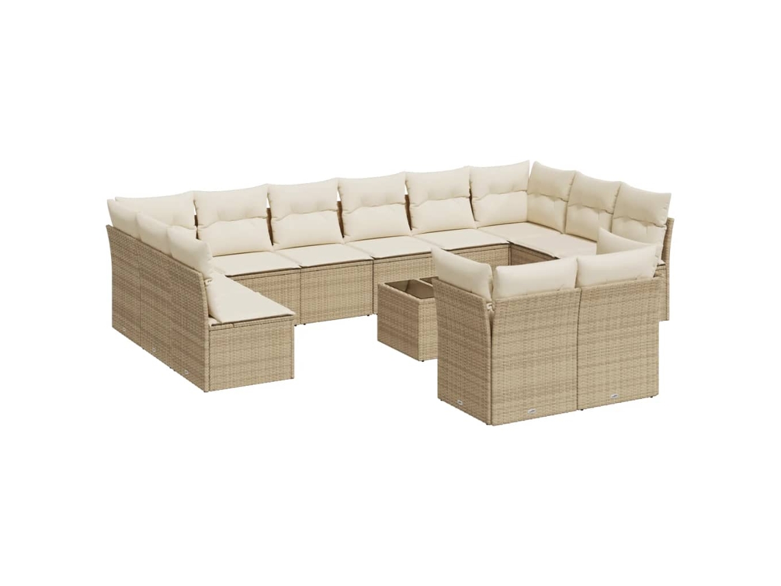 Garden Sofa Set, Garden Sofa Sets Vidaxl Bege Rattan / Vime (n/a)