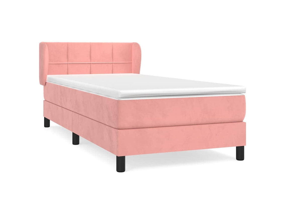 Box Spring Bed, Box Spring Beds Vidaxl Cor-de-rosa Veludo (90 X 200 Cm)