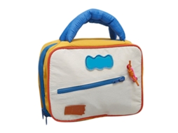 Bolsa de Maquiagem de Tecido, Bloco de Cor, Cute, Grande Capacidade, Portátil, para Viagem Diária, Café, Escuro com S/MARCA
