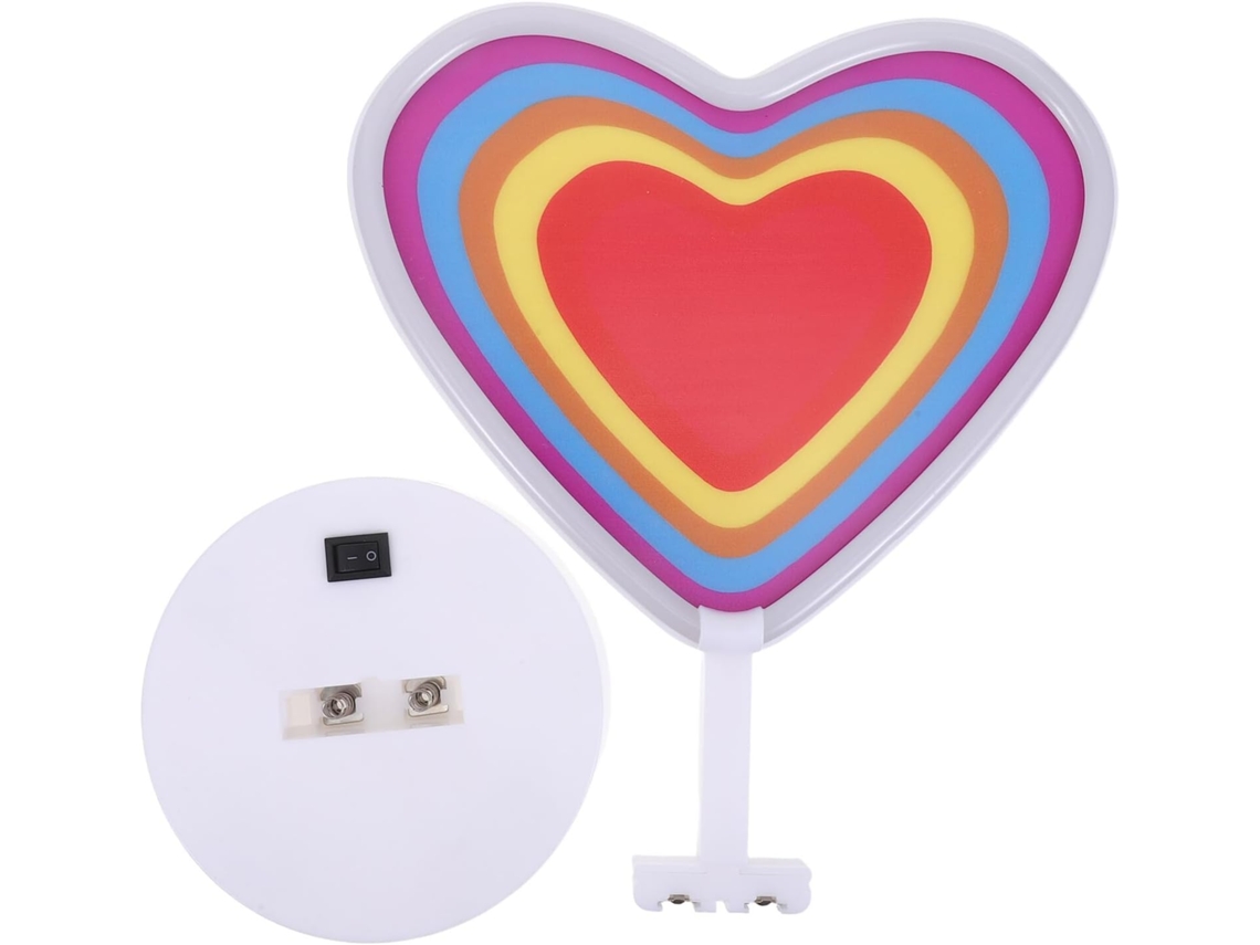 Luminária de Led em Formato de Coração, Ideal para Quarto, com Suporte. SFUSHOS