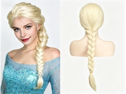 Peruca Loira Estilo Princesa Elsa — Cabelo Comprido, Volumoso E Encantador — Ideal Para Festas De Cosplay E Bailes De Fantasia