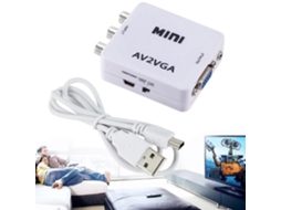 Adaptador conversor de vídeo AV para VGA com áudio, plug and play, alta definição S/MARCA