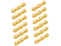 Conjunto De 12 Dobradiças Ferro Antigas Para Caixa Joias Madeira.