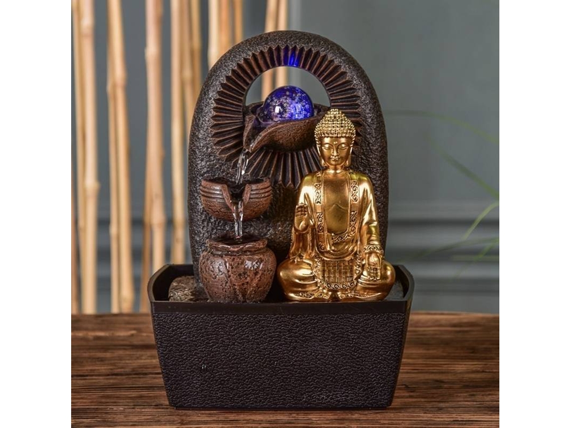 Fonte de Água ZEN'LIGHT Bhava (Castanho - 15x20x25 cm - Resina)