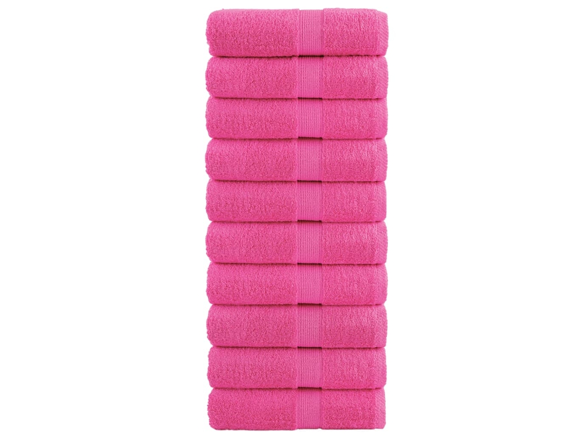 Vidaxl Toalhas De Bidé Premium Solund 10 Pcs 30x50 Cm 600 Gsm Rosa