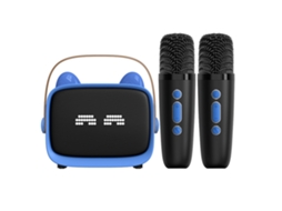 Karaoke sem fios MISSCA com coluna de som infantil, microfone integrado, azul