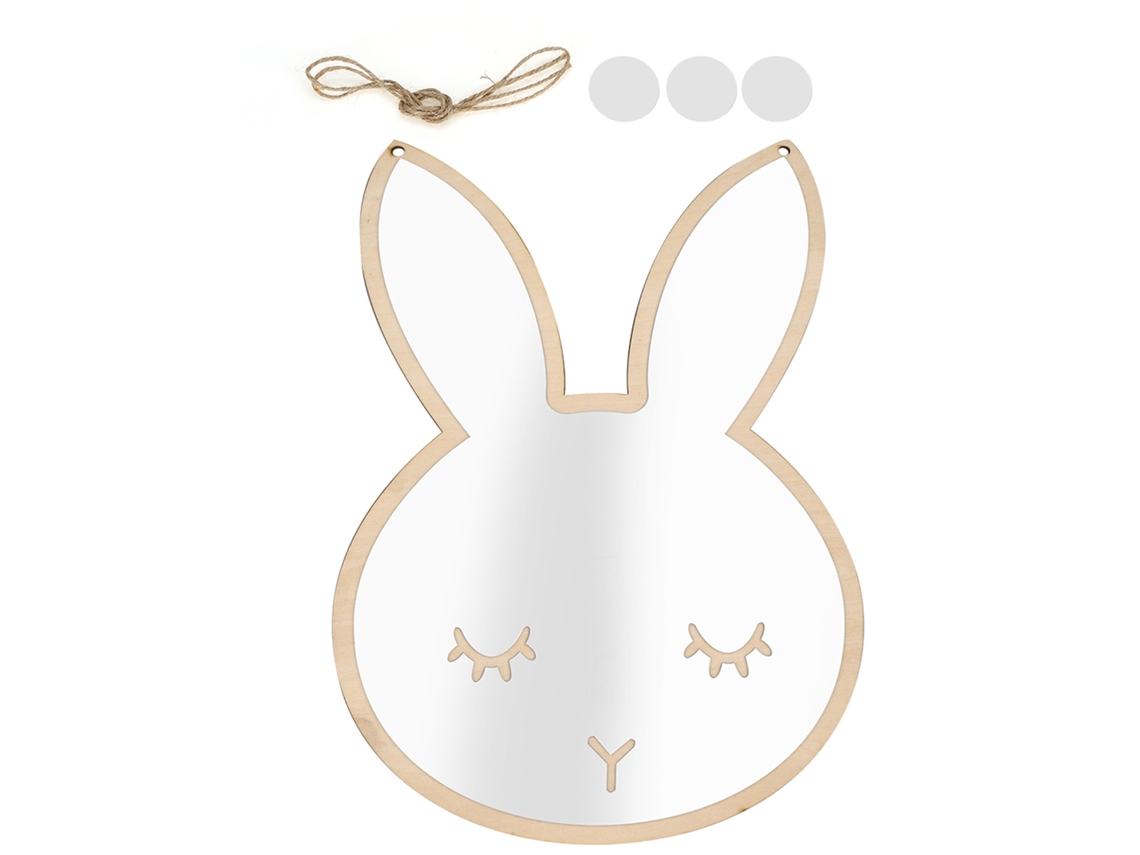 Adesivo de Espelho Decorativo Acrílico Coelho para Quarto Infantil