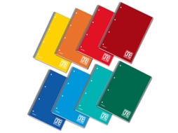 Caderno e bloco Blasetti ONE COLOR A4 140 folhas Multicolor