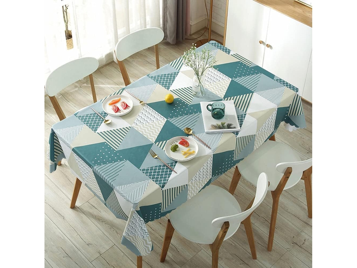 Toalha De Mesa Retangular/redonda Em Pvc, Resistente A Óleo.
