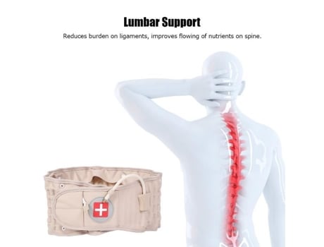 VINGVO Cinto de Tração Inflável Lombar Suporte para Dor nas Costas Alívio de Tensão Cintos de Cintura Massageador VINGVO