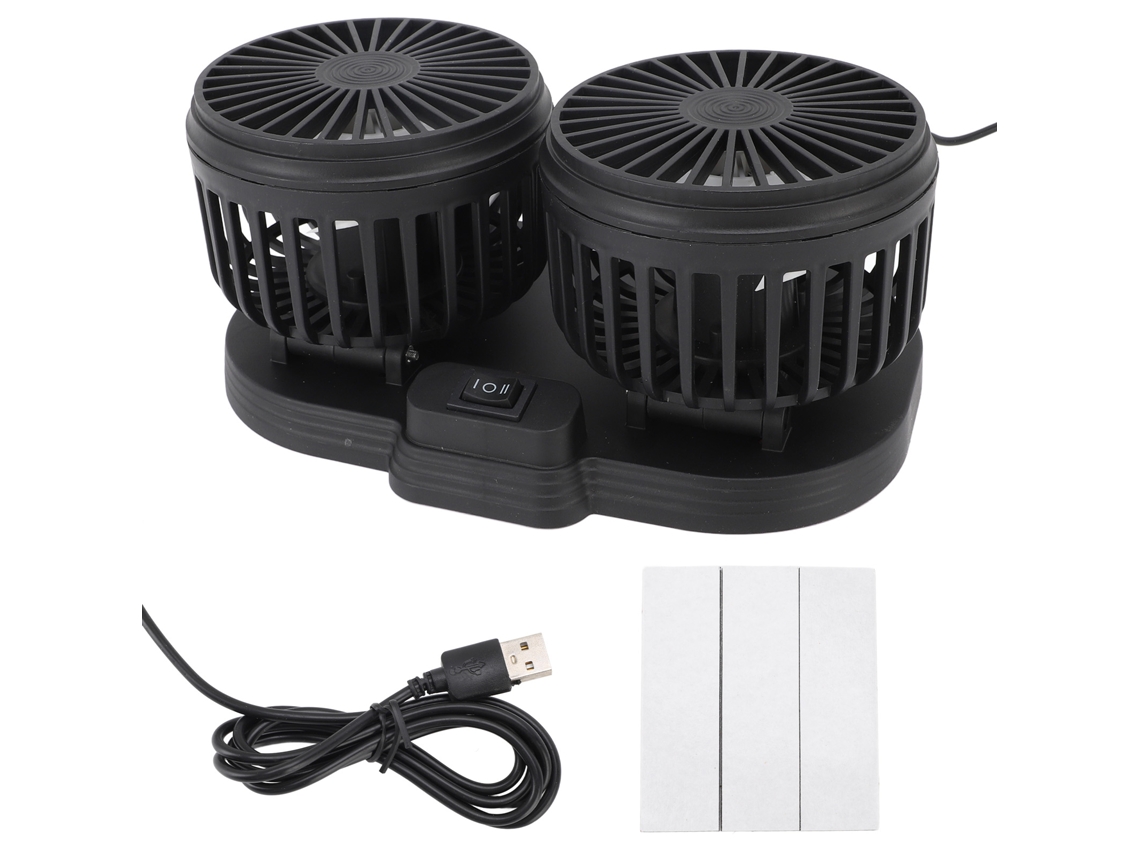 Ventilador de Banco de Carro Sem Lâmina Usb 3 Velocidades | S/MARCA