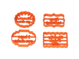4pcs Biscoitos Moldes Cookie Plástico Diy Moldes De Cozimento Com Frases Para Aniversários Feriados Em Casa