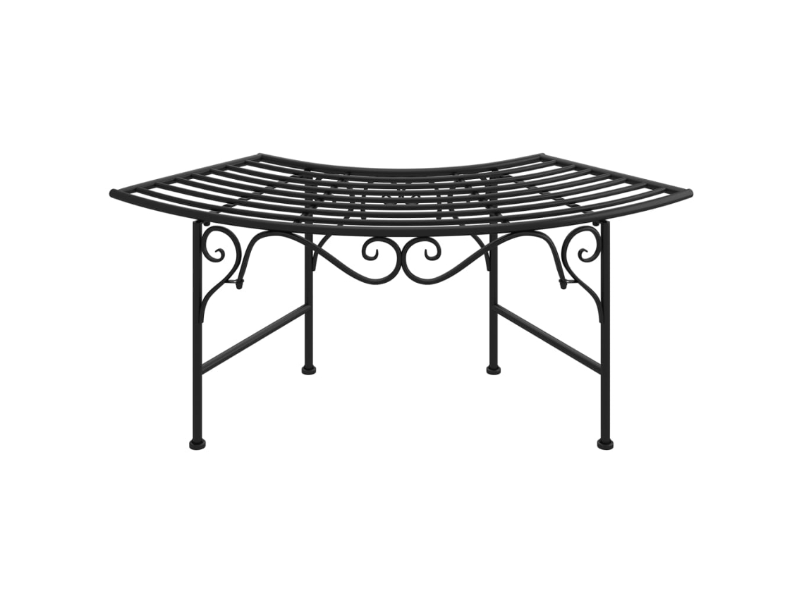 Maison Exclusive - Banco Para Árvore 113 Cm Aço Preto