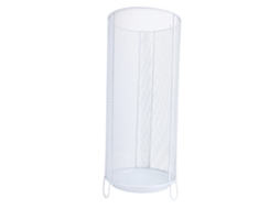Porta guarda-chuvas redondo, ferro, freestanding, para bastões e caminhadas, branco | S/MARCA