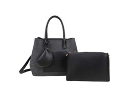 Bolsa De Mão Feminina Lavana Com Efeito Camurça Com Bolso Removível