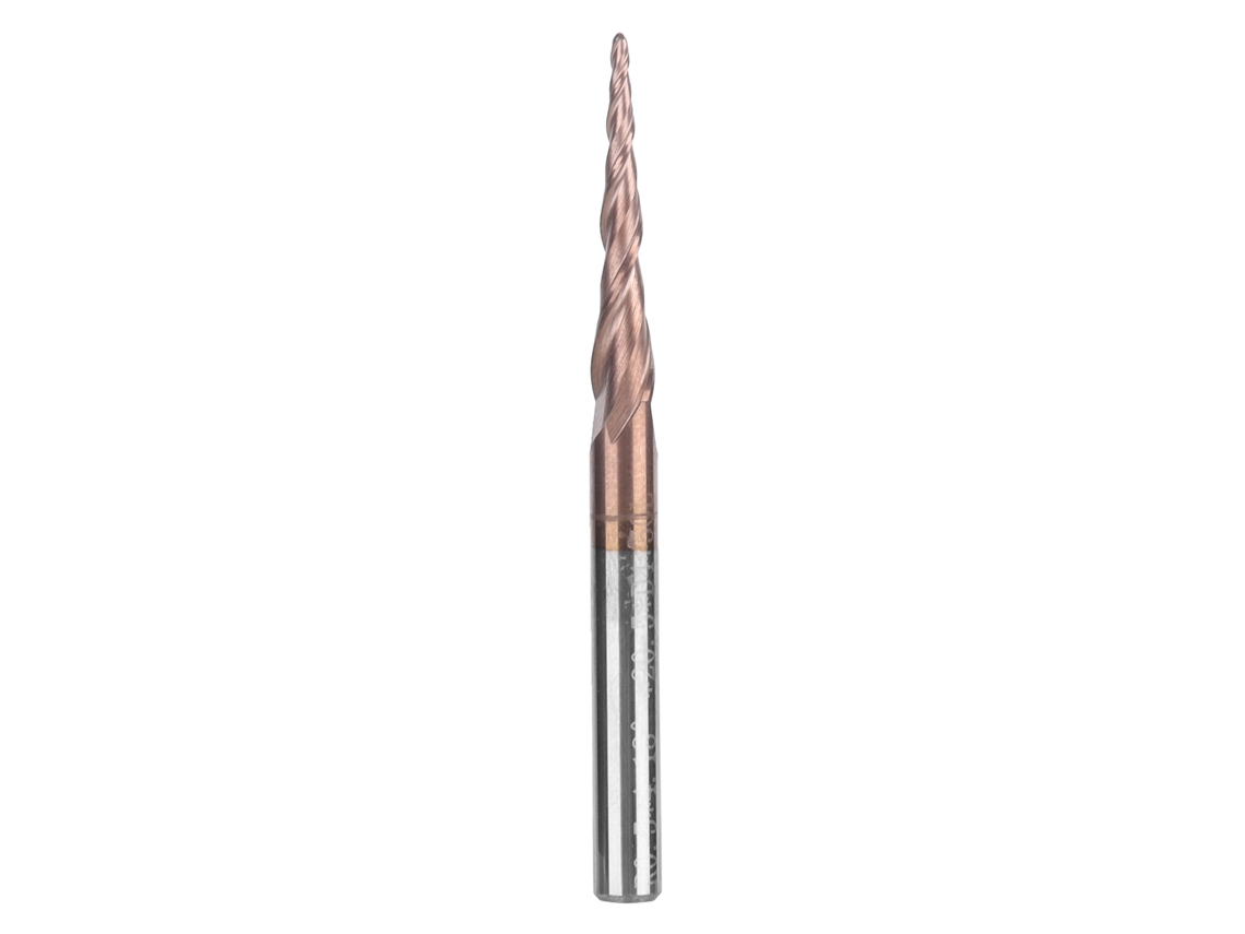 Laxiscreed Fresas De Topo Cónico Para Cnc E Rebarbadora De Bronze Antigo, 2 Fios