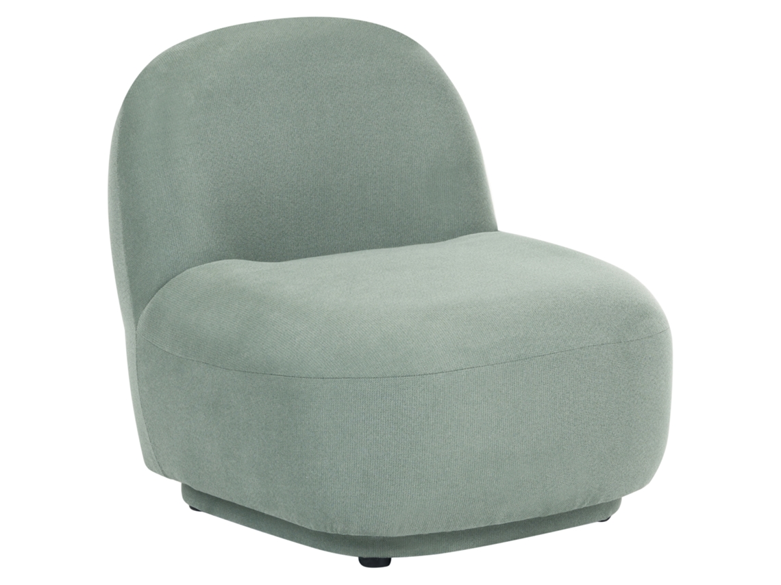 Poltrona Beliani Lovberg De Tecido Verde Claro 71x80x74