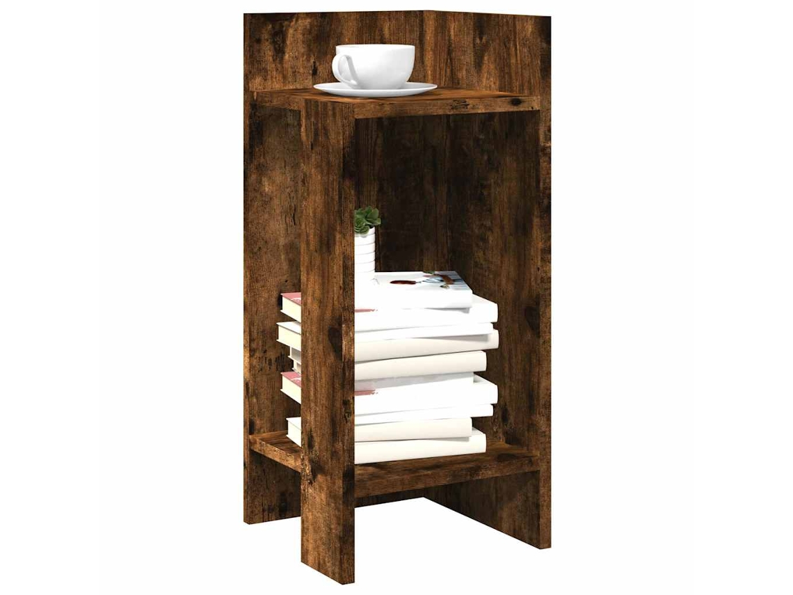 Vidaxl Mesas Laterais 2 Pcs Prateleira 110x50x103 Cm Carvalho Fumado