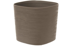 Pote com reserva de água - GARDEN ID Respect - Taupe 25 x 25 cm - 100 lixo doméstico - 100 reciclável - Superfície estruturada.