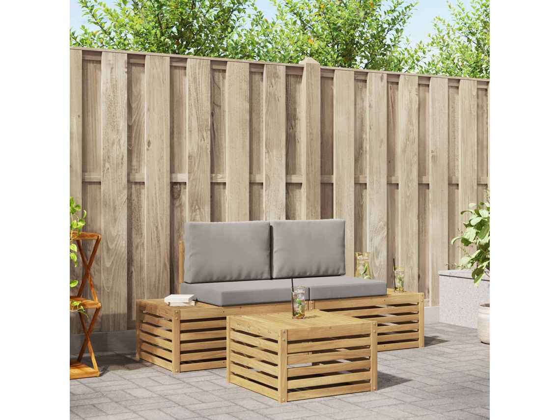 Vidaxl Conjunto De Sofás Para Exterior 4 Peça