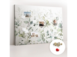Quadro De Cortiça Plantas E Folhas Para A Sala De Estar Espelharte (140x100 Cm)