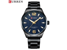 Relógio de Pulso Masculino Casual de Quartzo em Aço Inoxidável Preto, Modelo Simples e Resistente À Água. MDUG