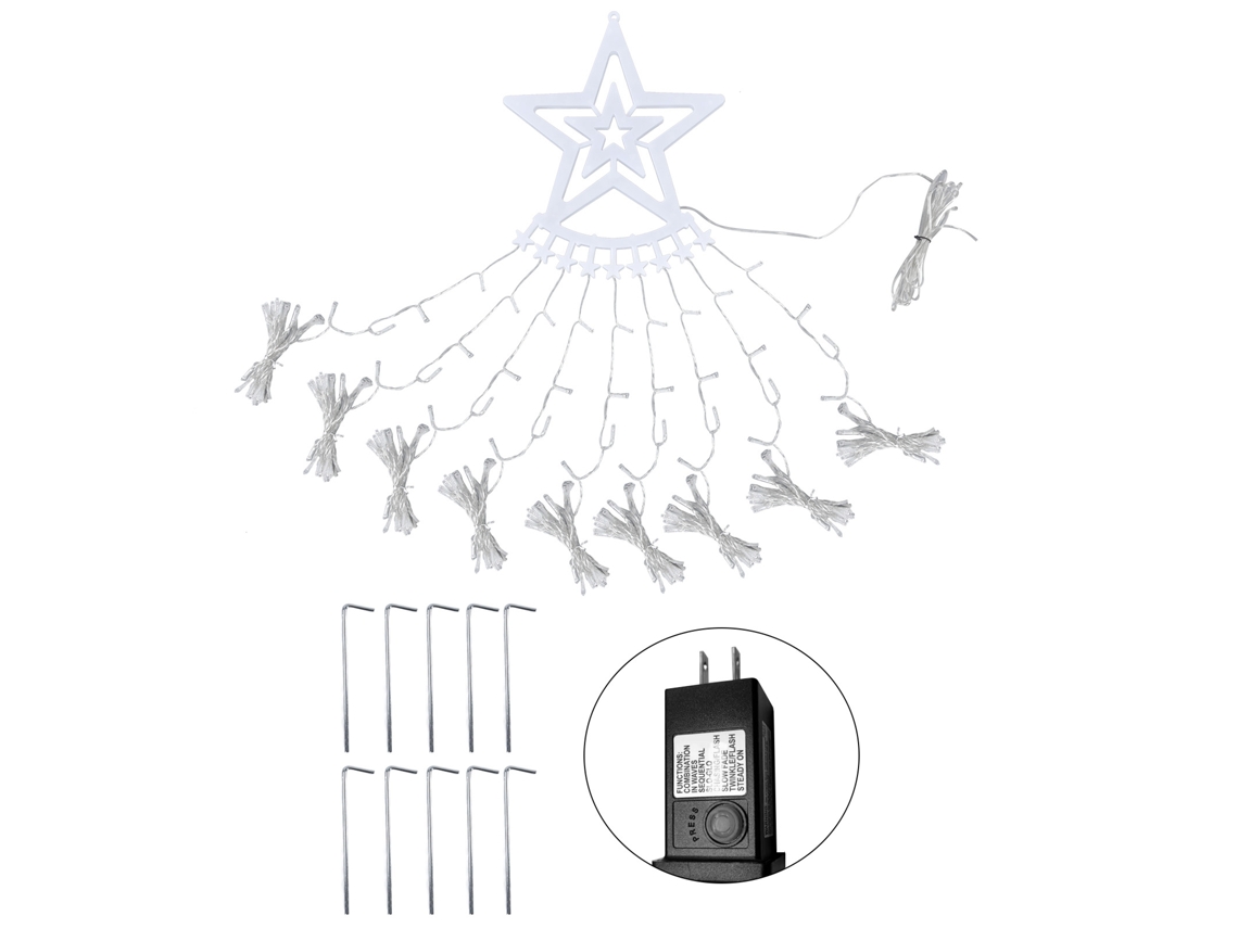 Laxiscreed Fitas Led Estrela Para Iluminação Exterior De Árvores De Natal