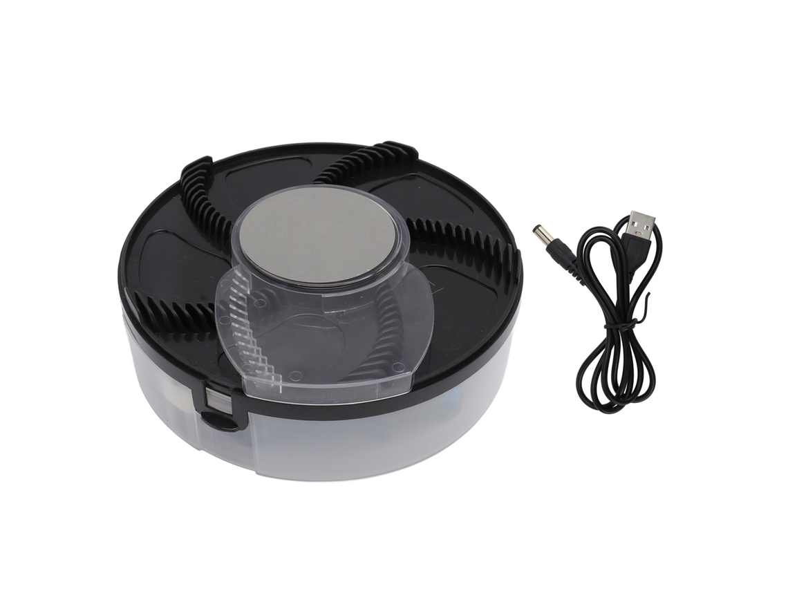 Armadilha Elétrica de Moscas USB Recarregável Silenciosa Lavável para Cozinha Restaurante Preta | S/MARCA