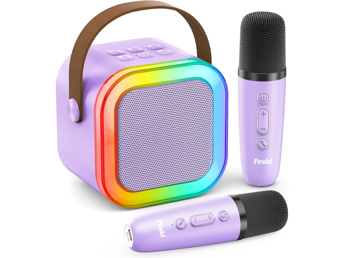 Peski Karaoke Machine, Modelo Mais Recente De 2025, Para Crianças E Adultos. Mini Microfone De Karaokê Portátil Com Bluetooth E Al Aquaforge