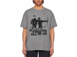 Rockinstone Hunger Games Movie About All Of Us Solid Graphite Adult T-shirt Size:xxxl