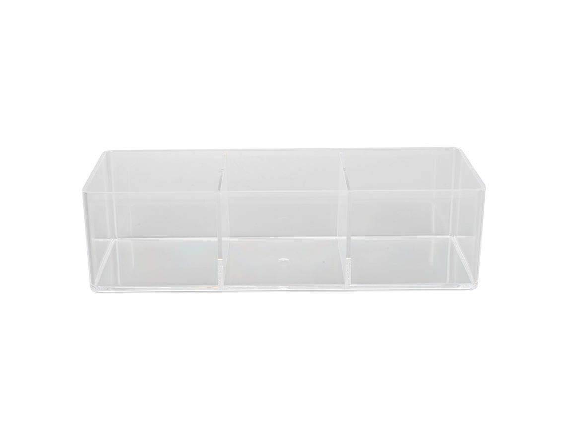 Caja De Alfinetes De Uñas Com 3 Compartimentos, Estojo Transparente De Design Aberto Para Ferramentas