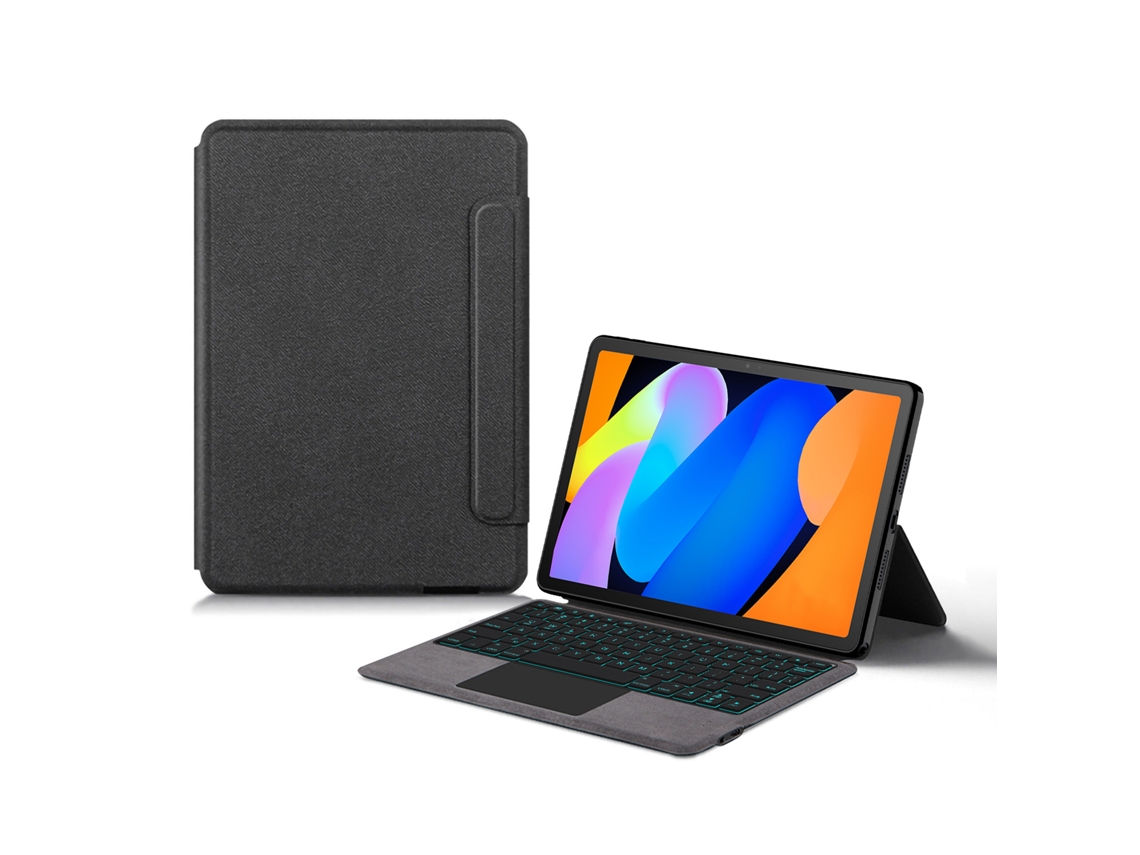 Capa Protetora Com Teclado Bluetooth De 11 Polegadas Para Tablet Lenovo Xiaoxin Pad 11 Preta Retroiluminada Yunzii (modelo 2025)