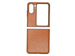 Capa de Telefone Stripe Fold para Oppo Find N2 Flip Marrom EOOCOO