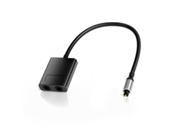 Divisor Toslink de 2 Portas, Áudio Fibra Óptica 1 Entrada Saídas com Suporte para Lpcm2.0, Digital e Dts 5.1 Fo wellngs AQUAFORGE